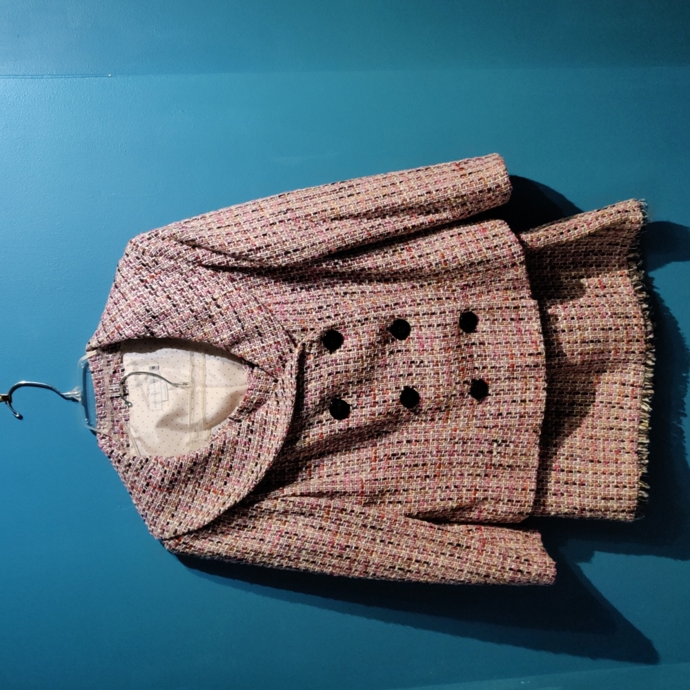 Size 10 Garfield & Mark's suit pink, black tan tweed